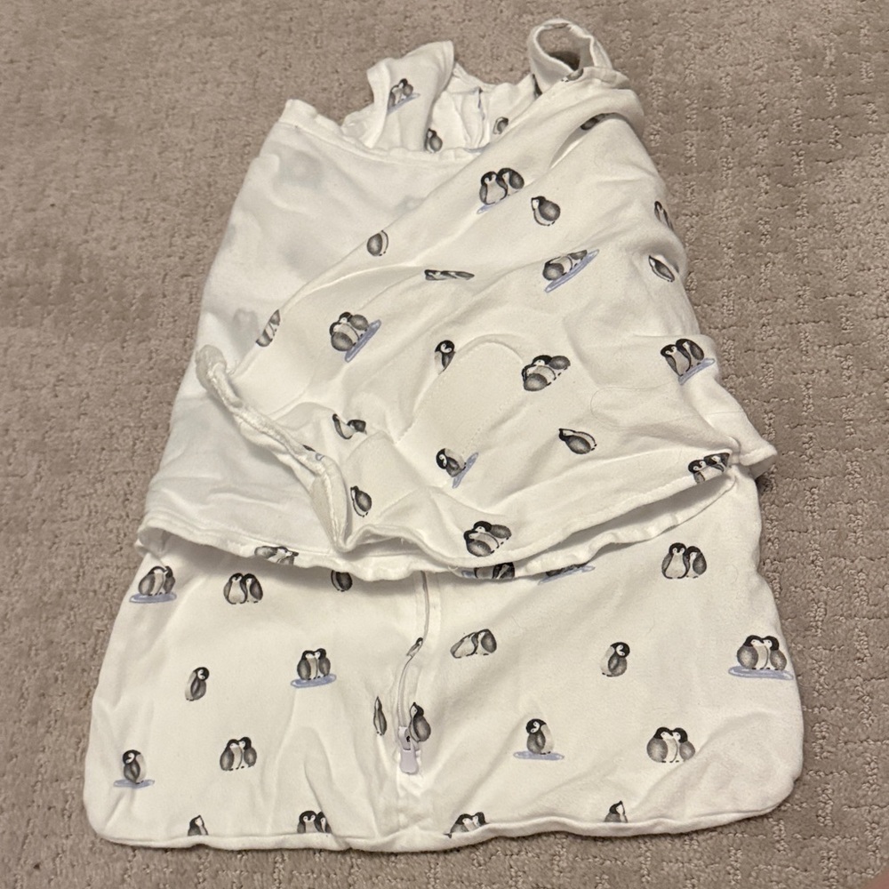 Halo White Sleep Sack with Penguin Print